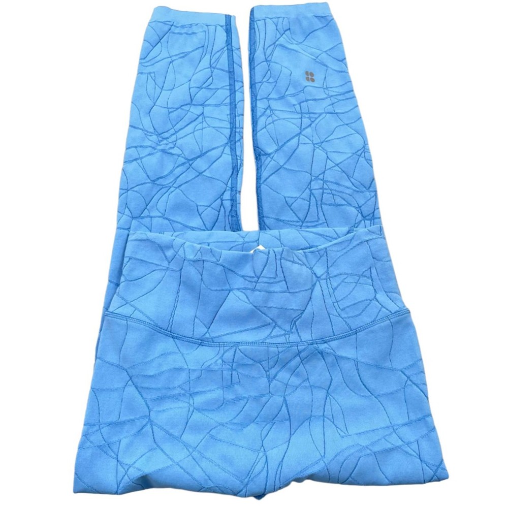 Sweaty Betty Womens Motion Jacquard Leggings Blue SZ 10 High Waist